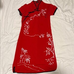 Genie Generation Red Dress with Black Trim